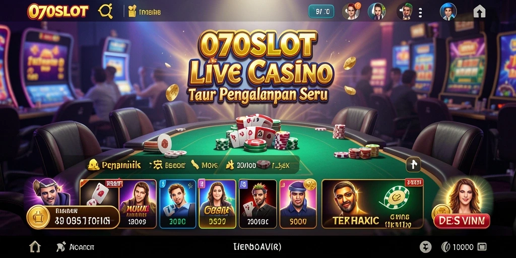 Tampilan menarik dari gameplay Live Casino di 070SLOT.