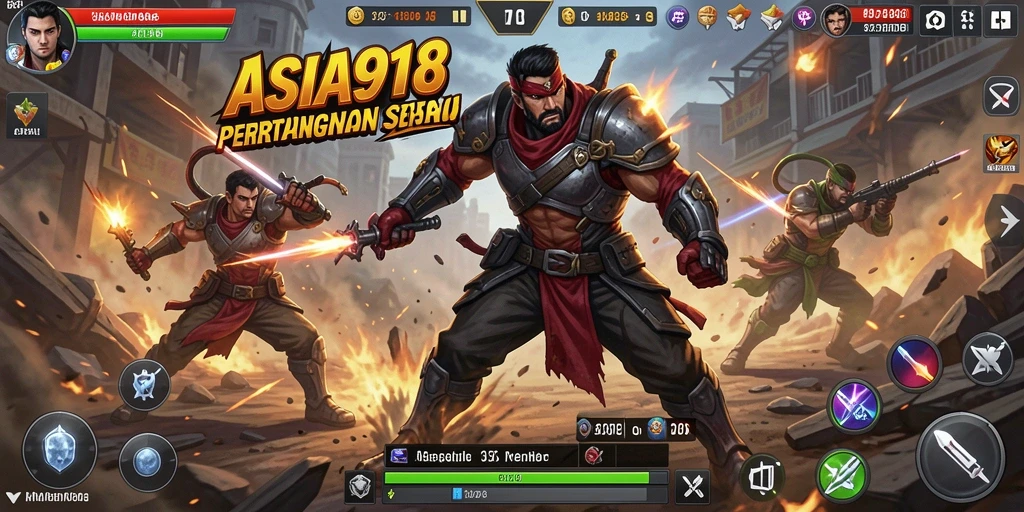 Gambaran gameplay seru di ASIA918 dengan pertarungan epik.