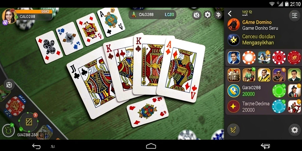 Tampilan gameplay domino yang seru dan menantang di CALO288.