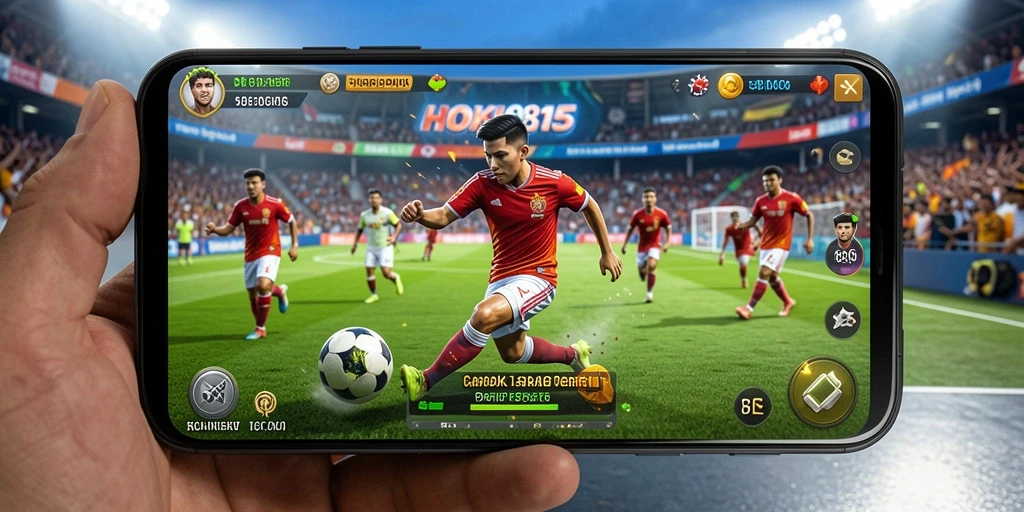 Tampilan gameplay HOKI8815 yang penuh aksi dan tantangan olahraga.