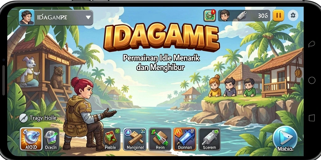 Screenshot IDAGAME menampilkan gameplay Idle yang menarik dan menantang.