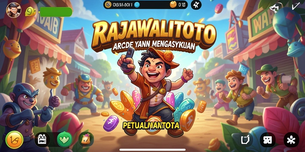 Tampilan gameplay seru dalam RAJAWALITOTO dengan tantangan Arcade yang menegangkan.