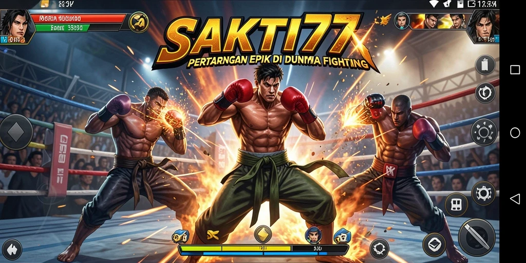 Screenshot gameplay SAKTI77 menunjukkan aksi pertarungan yang mendebarkan.