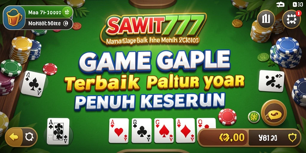 Tampilan screenshot gameplay SAWIT777 yang menampilkan keseruan bermain Gaple.