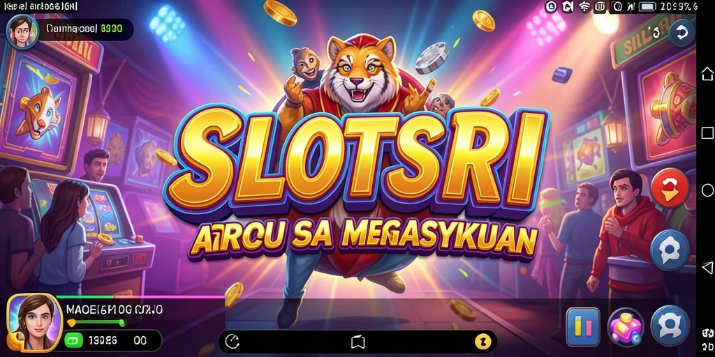 Tampilan gameplay SLOTSRI yang penuh warna dan menarik.