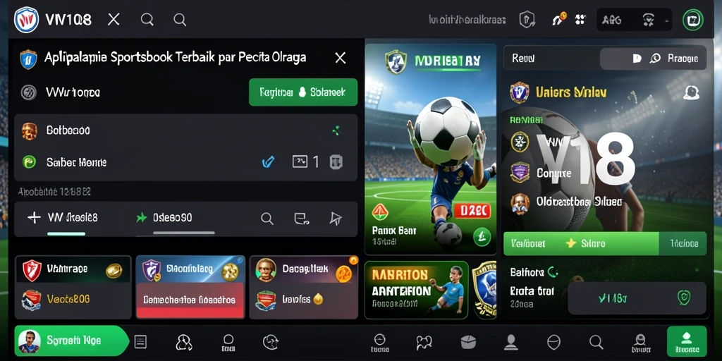 Screenshot VW108 menampilkan tampilan antarmuka taruhan olahraga yang menarik.