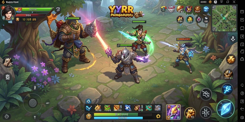 Gameplay <strong>YYRR</strong> yang menampilkan pertarungan seru dan karakter menarik.